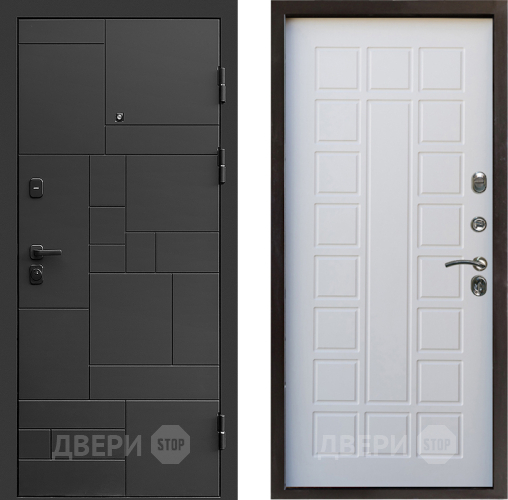 Входная металлическая Дверь Престиж Kvadro Престиж Белое дерево в Видное