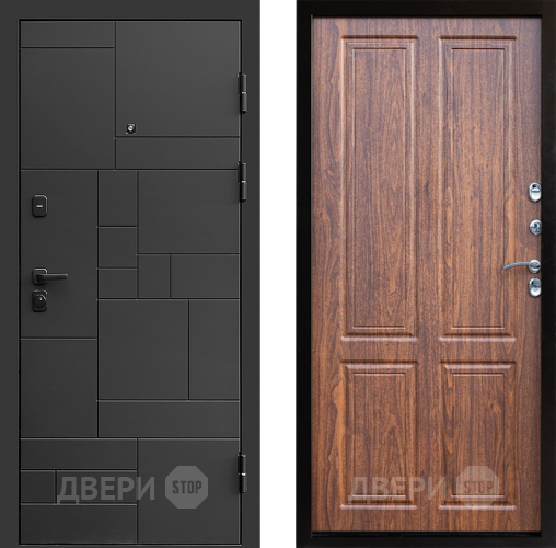 Входная металлическая Дверь Престиж Kvadro Премиум Орех светлый в Видное