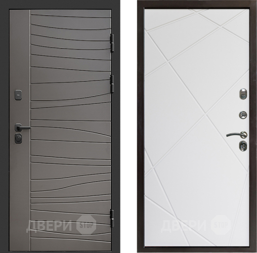 Входная металлическая Дверь Престиж Siciliya Лучи Бетон белый в Видное