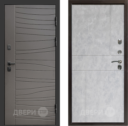 Входная металлическая Дверь Престиж Siciliya Горизонт Бетон светлый в Видное