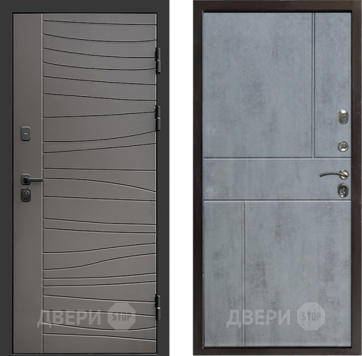 Входная металлическая Дверь Престиж Siciliya Горизонт Бетон темный в Видное