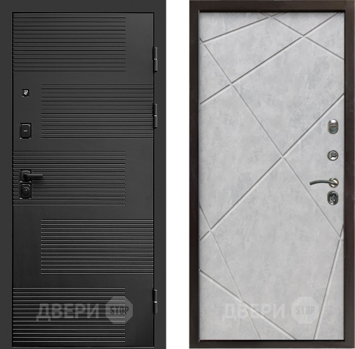 Входная металлическая Дверь Престиж Favorit Лучи Бетон светлый в Видное