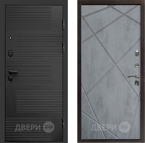 Входная металлическая Дверь Престиж Favorit Лучи Бетон темный в Видное