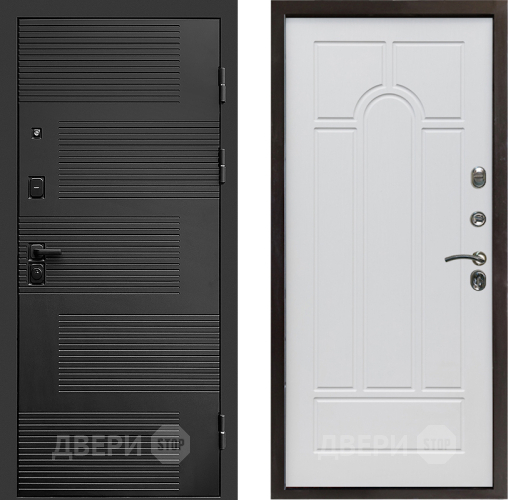 Входная металлическая Дверь Престиж Favorit Арка Белое дерево в Видное