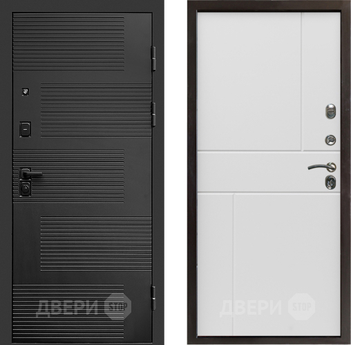 Входная металлическая Дверь Престиж Favorit Горизонт Бетон белый в Видное