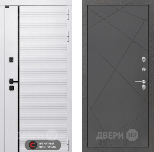 Входная металлическая Дверь Лабиринт (LABIRINT) Royal 24 Графит софт в Видное