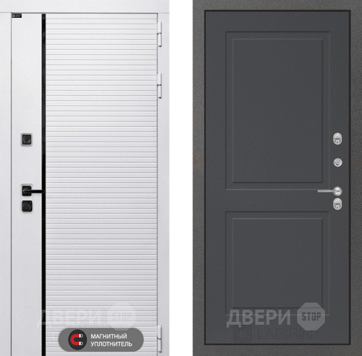 Входная металлическая Дверь Лабиринт (LABIRINT) Royal 11 Графит софт в Видное