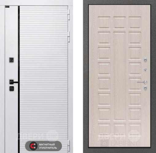 Входная металлическая Дверь Лабиринт (LABIRINT) Royal 04 Беленый дуб в Видное