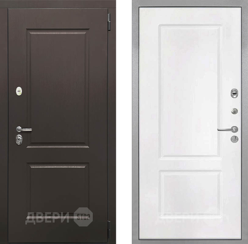 Входная металлическая Дверь Интекрон (INTECRON) Кампо КВ-2 Белый матовый в Видное