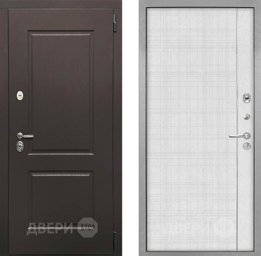 Входная металлическая Дверь Интекрон (INTECRON) Кампо В-07 с молдингом Лофт белый в Видное