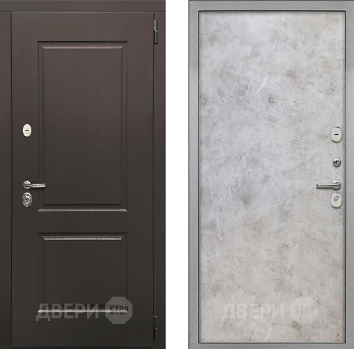 Входная металлическая Дверь Интекрон (INTECRON) Кампо Гладкая Мрамор светлый в Видное