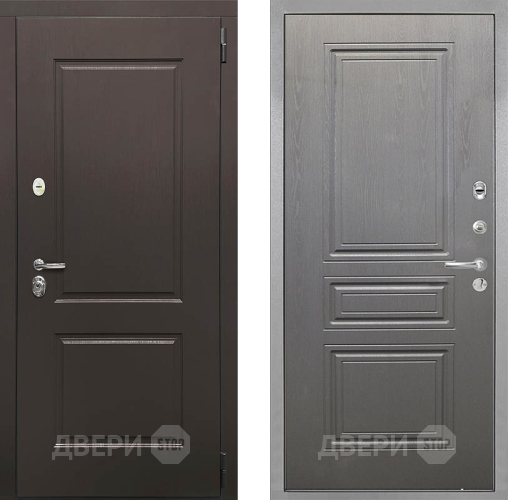 Входная металлическая Дверь Интекрон (INTECRON) Кампо ФЛ-243 Графит вуд дуб в Видное