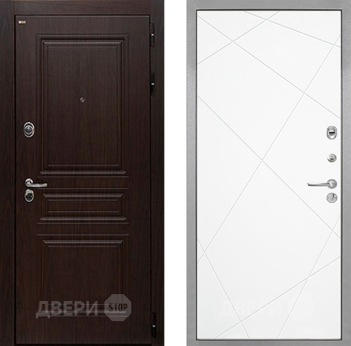 Входная металлическая Дверь Интекрон (INTECRON) Брайтон Тиковое Дерево Лучи-М Софт милк в Видное