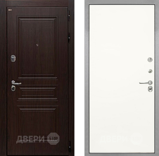 Входная металлическая Дверь Интекрон (INTECRON) Брайтон Тиковое Дерево Гладкая Слоновая кость в Видное