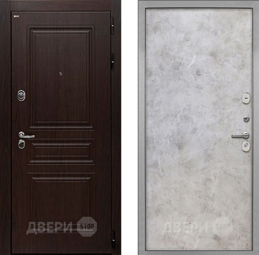Входная металлическая Дверь Интекрон (INTECRON) Брайтон Тиковое Дерево Гладкая Мрамор светлый в Видное
