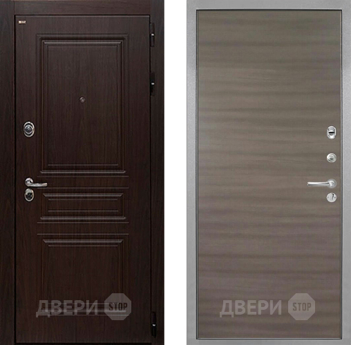 Входная металлическая Дверь Интекрон (INTECRON) Брайтон Тиковое Дерево Гладкая Дуб тоскано поперечный в Видное