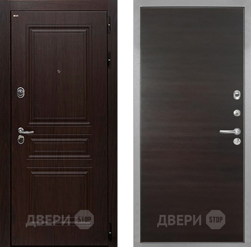 Входная металлическая Дверь Интекрон (INTECRON) Брайтон Тиковое Дерево Гладкая Эковенге поперечный в Видное