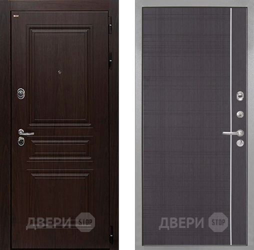 Входная металлическая Дверь Интекрон (INTECRON) Брайтон Тиковое Дерево В-07 с молдингом Венге в Видное