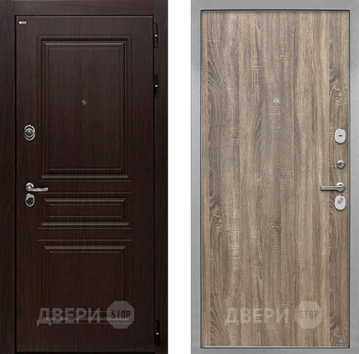 Входная металлическая Дверь Интекрон (INTECRON) Брайтон Тиковое Дерево Гладкая Дуб турин в Видное