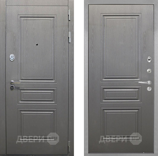 Входная металлическая Дверь Интекрон (INTECRON) Брайтон Графит ФЛ-243 Графит вуд дуб в Видное