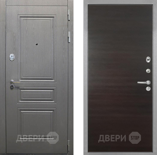 Входная металлическая Дверь Интекрон (INTECRON) Брайтон Графит Гладкая Эковенге поперечный в Видное