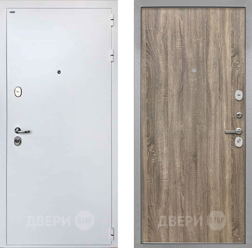 Входная металлическая Дверь Интекрон (INTECRON) Колизей White Гладкая Дуб турин в Видное