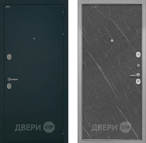 Входная металлическая Дверь Интекрон (INTECRON) Греция Гладкая Гранит лава оникс в Видное