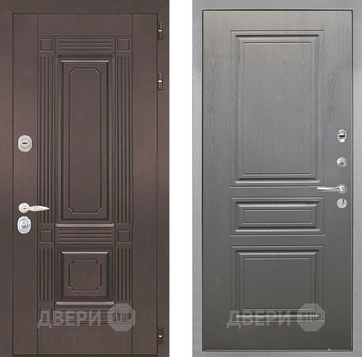 Входная металлическая Дверь Интекрон (INTECRON) Италия ФЛ-243 Графит вуд дуб в Видное