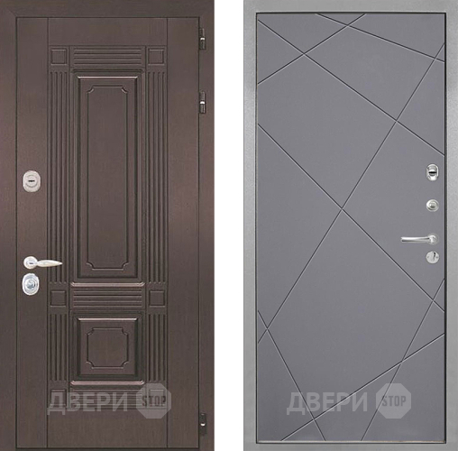 Входная металлическая Дверь Интекрон (INTECRON) Италия Лучи-М Графит софт в Видное