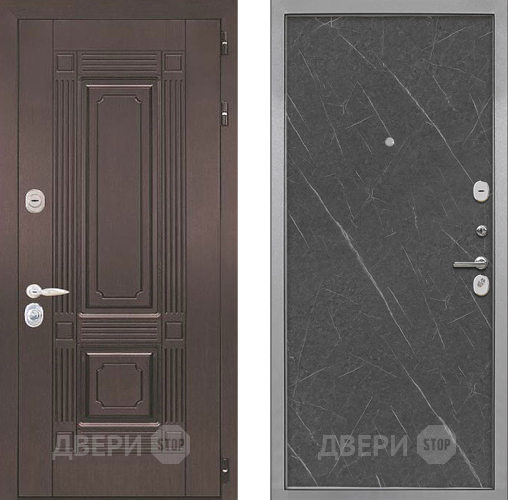 Входная металлическая Дверь Интекрон (INTECRON) Италия Гладкая Гранит лава оникс в Видное