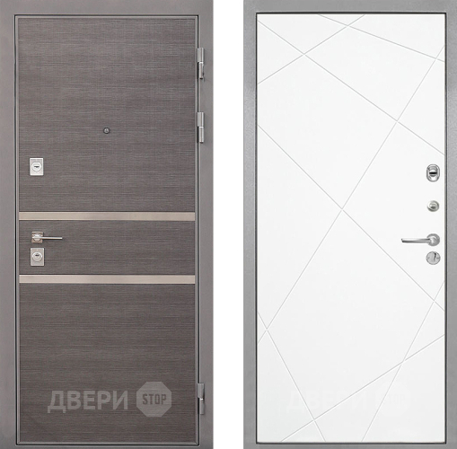 Входная металлическая Дверь Интекрон (INTECRON) Неаполь Лучи-М Софт милк в Видное