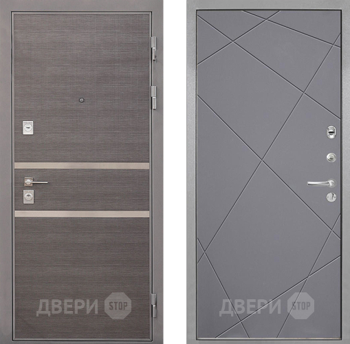 Входная металлическая Дверь Интекрон (INTECRON) Неаполь Лучи-М Графит софт в Видное