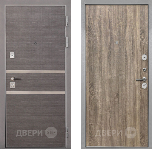 Входная металлическая Дверь Интекрон (INTECRON) Неаполь Гладкая Дуб турин в Видное