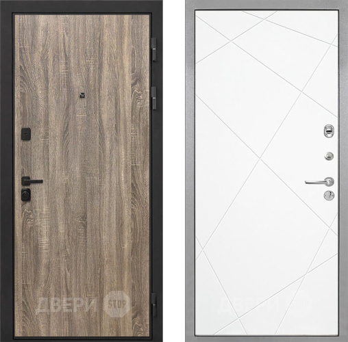 Входная металлическая Дверь Интекрон (INTECRON) Профит Black Дуб Турин Лучи-М Софт милк в Видное