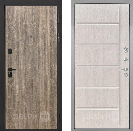 Входная металлическая Дверь Интекрон (INTECRON) Профит Black Дуб Турин ФЛ-102 Сосна белая в Видное
