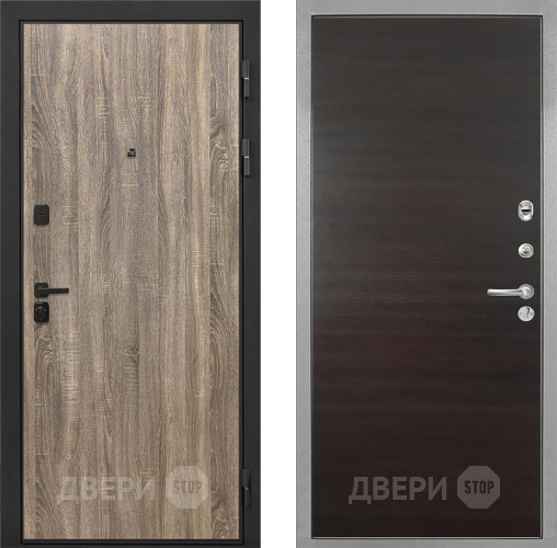 Входная металлическая Дверь Интекрон (INTECRON) Профит Black Дуб Турин Гладкая Эковенге поперечный в Видное