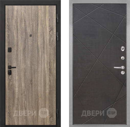 Входная металлическая Дверь Интекрон (INTECRON) Профит Black Дуб Турин Лучи-М Венге распил кофе в Видное