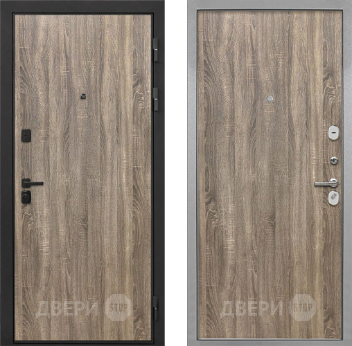 Входная металлическая Дверь Интекрон (INTECRON) Профит Black Дуб Турин Гладкая Дуб турин в Видное