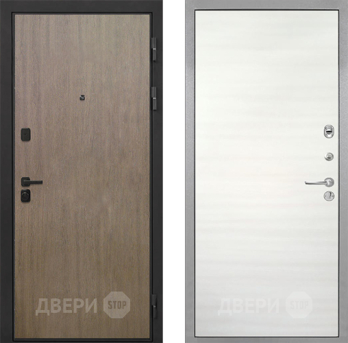 Входная металлическая Дверь Интекрон (INTECRON) Профит Black Венге Коричневый Гладкая Дуб сильвер поперечный в Видное