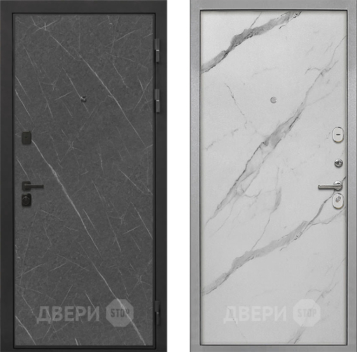 Входная металлическая Дверь Интекрон (INTECRON) Профит Black Гранит Лава Оникс Гладкая Мрамор натуральный арктик в Видное