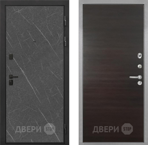 Входная металлическая Дверь Интекрон (INTECRON) Профит Black Гранит Лава Оникс Гладкая Эковенге поперечный в Видное