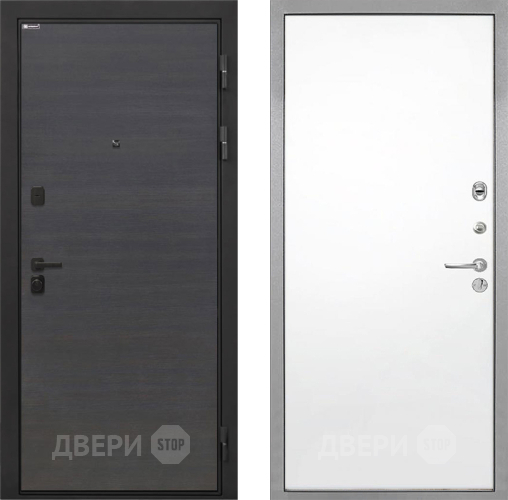 Входная металлическая Дверь Интекрон (INTECRON) Профит Black Эковенге Гладкая Силк Сноу в Видное