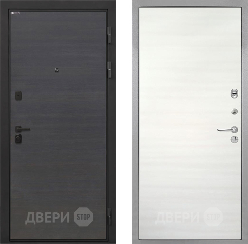 Входная металлическая Дверь Интекрон (INTECRON) Профит Black Эковенге Гладкая Дуб сильвер поперечный в Видное