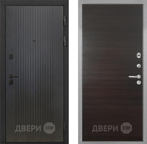 Входная металлическая Дверь Интекрон (INTECRON) Профит Black ФЛ-295 Гладкая Эковенге поперечный в Видное