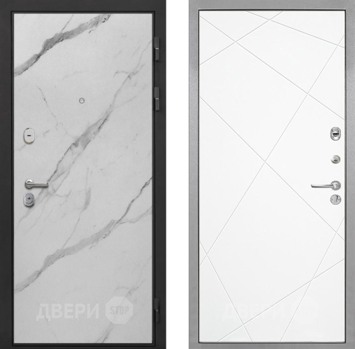 Входная металлическая Дверь Интекрон (INTECRON) Гектор Мрамор Арктик Лучи-М Софт милк в Видное