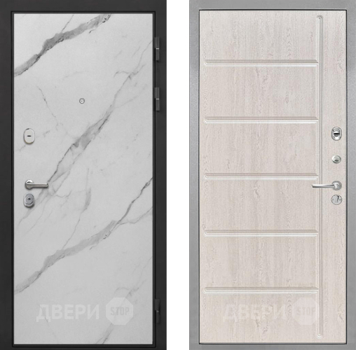 Входная металлическая Дверь Интекрон (INTECRON) Гектор Мрамор Арктик ФЛ-102 Сосна белая в Видное