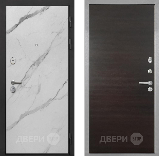 Дверь Интекрон (INTECRON) Гектор Мрамор Арктик Гладкая Эковенге поперечный в Видное