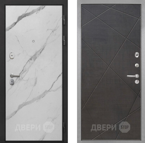 Входная металлическая Дверь Интекрон (INTECRON) Гектор Мрамор Арктик Лучи-М Венге распил кофе в Видное