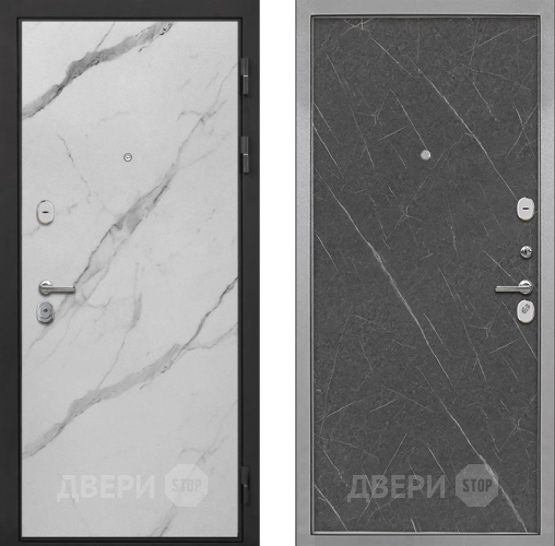Входная металлическая Дверь Интекрон (INTECRON) Гектор Мрамор Арктик Гладкая Гранит лава оникс в Видное