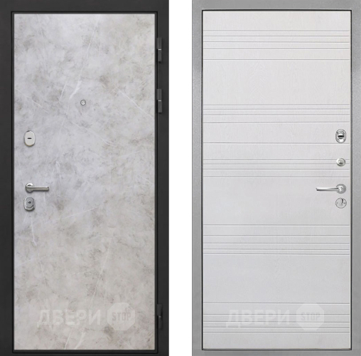 Входная металлическая Дверь Интекрон (INTECRON) Гектор Мрамор Светлый ФЛ-316 Белый ясень в Видное
